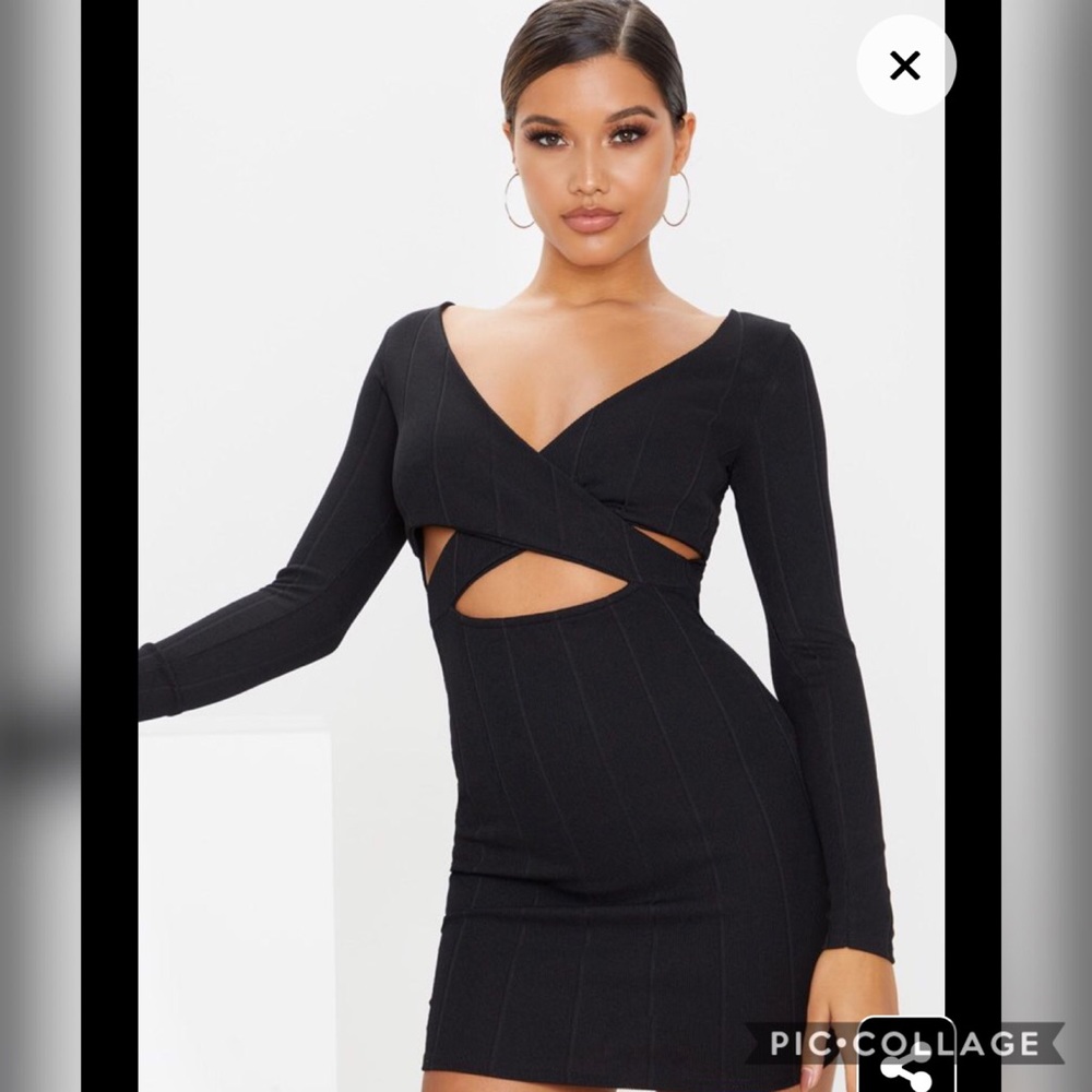 NWT - BEBE Criss Cross midi dress
